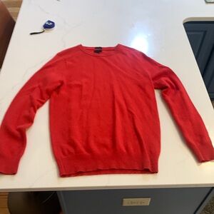 J Crew mens wool blend orange red sweater brand new- smoke free. Medium slim